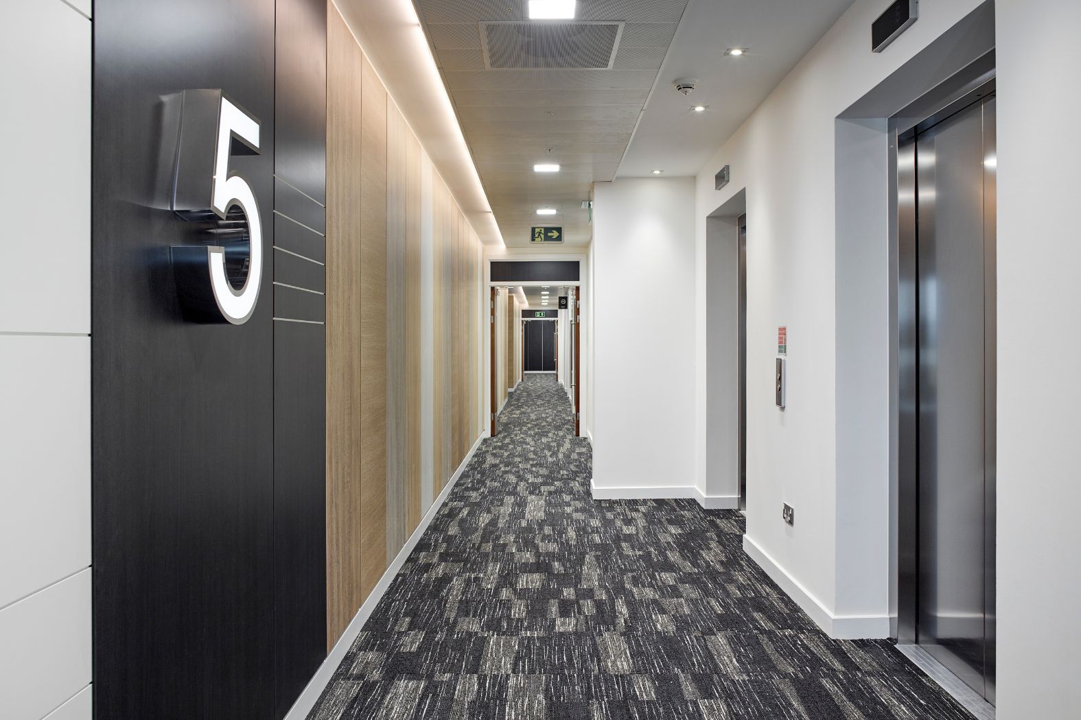 Office hallway flooring carpet